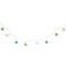 10ct. White Twine Wrapped Multicolor Ball String Lights with Green Wire